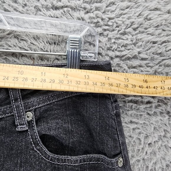 Chicos Jeans Womens 0 Short US 4 Petite Marquis Black Stretch Bootcut *GUC* - Picture 6 of 14